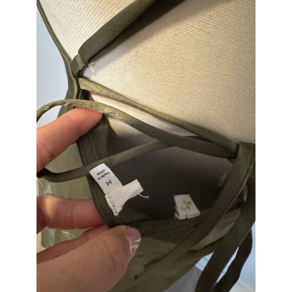 New ASTR the Label Gaia Sage Green Midi Slip Dress Size M Cowl Neck - Picture 4 of 6